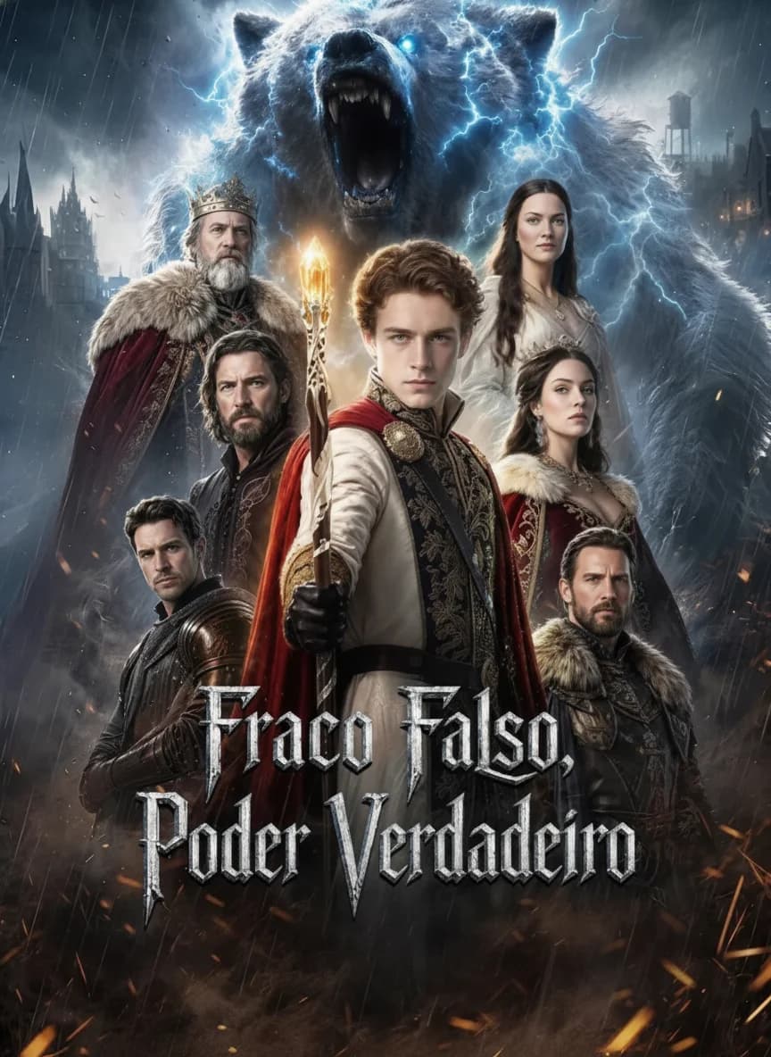 Capa da novela Fraco Falso, Poder Verdadeiro