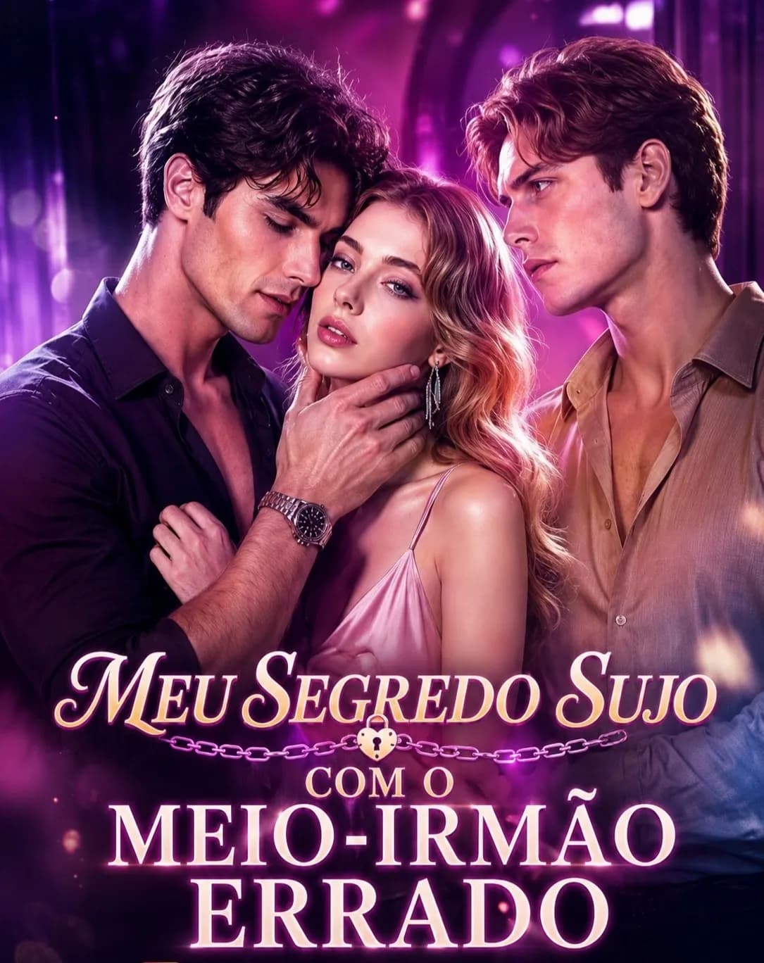 Capa da novela Meu Segredo Sujo com o Meio-Irmão Errado