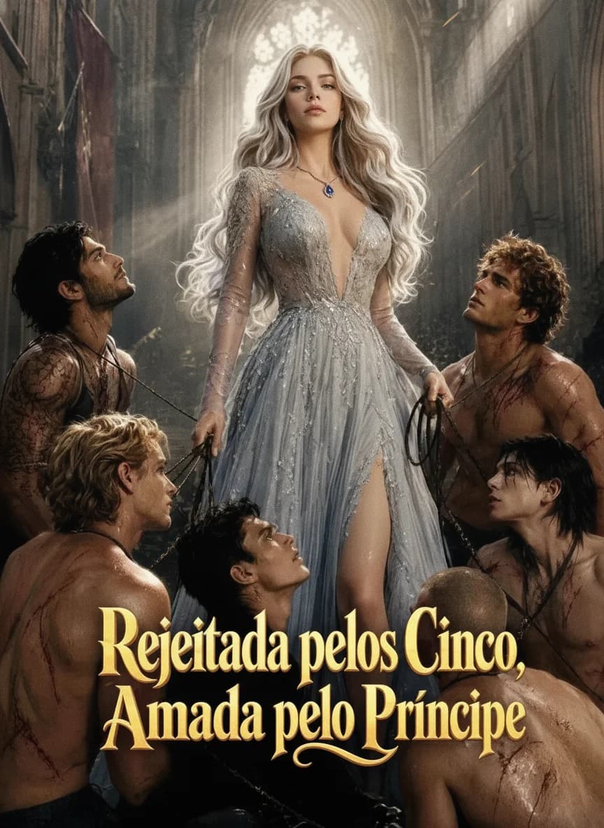 Capa da novela Rejeitada pelos Cinco, Amada pelo Príncipe