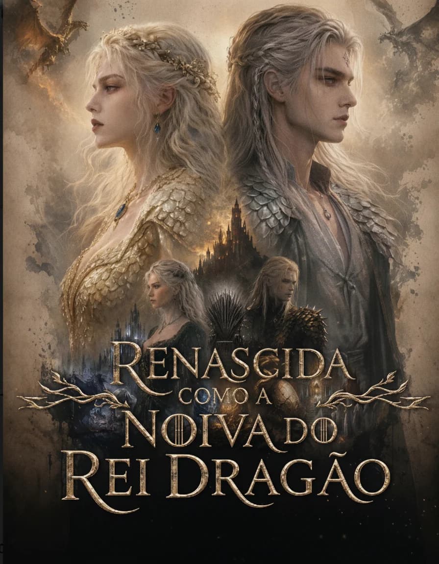 Capa da novela Renascida Como a Noiva do Rei Dragão