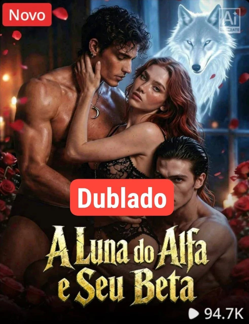 Capa da novela A Luna do Alfa e seu Beta